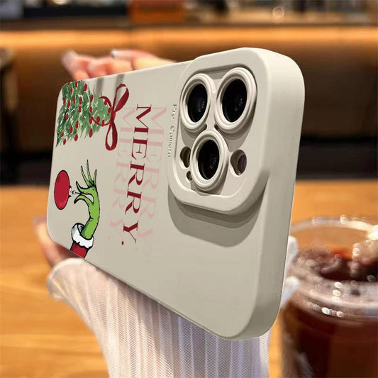 Christmas Tree Pattern Soft Phone Case For iPhone 17 16 15 Pro Max 14 13 12 11 XS X XR 7 8 Plus 16E Air Shockproof Bumper Cover