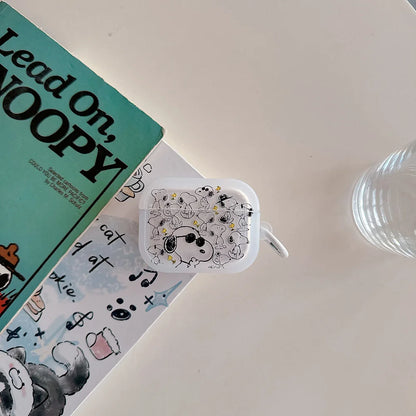 Cute Cartoon Snoopy Charlie Brown Earphone Case For Airpods 4 1 2 3 Pro 2  Wireless Bluetooth Headset Protective TPU Cover