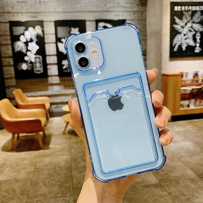 Card Bag Wallet Clear Phone Case For Samsung Galaxy A15 A25 A35 A55 A14 A24 A34 A54 A13 A23 A33 A53 S21 S22 S23 5G Bumper Cover