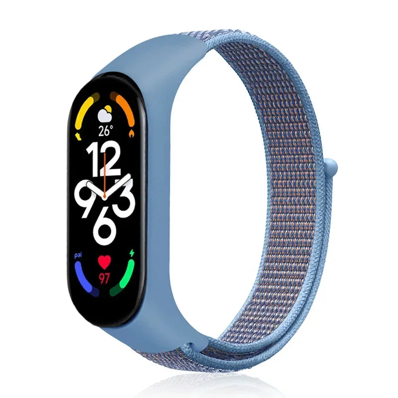 Nylon loop Mi band 4 5 6 Strap Replacement Soft Adjustable Wrist Watchband Pulsera correa For Xiaomi Mi band 3 4 5 6 7 Bracelet
