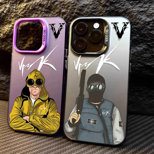 Senior V-VrunkS Matte Hard Case for iPhone 15 16 13 14 12 11 Pro Max XS X XR 8 7 Plus SE 2020 Shockproof Plating Bumper Cover