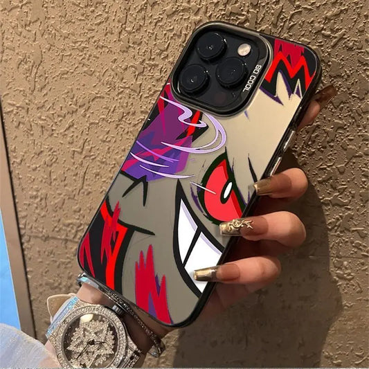 Anime Phone Case For Gengars P-Pokémons iPhone 16 15 14 13 12 11 Pro Max X XR XSMAX 8 7 Plus Candy Matte Shockproof Back Cover