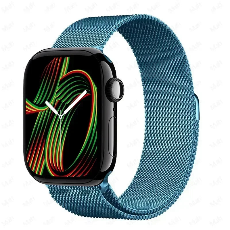 Milanese Strap For Apple Watch Ultra 2 49 46mm 42mm 44mm 40mm 45mm 41mm 38mm Bracelet For iWatch Series 10 9 3 6 5 SE 7 8 Strap