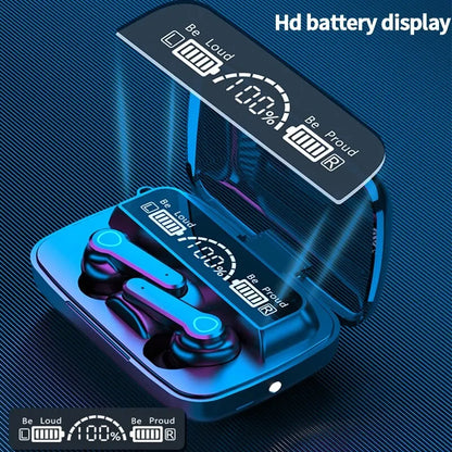#M19 Bluetooth Headset Wireless Tws Gaming Support Noise-cancelling Touch In-ear Mini Emergency Power Bank Headset
