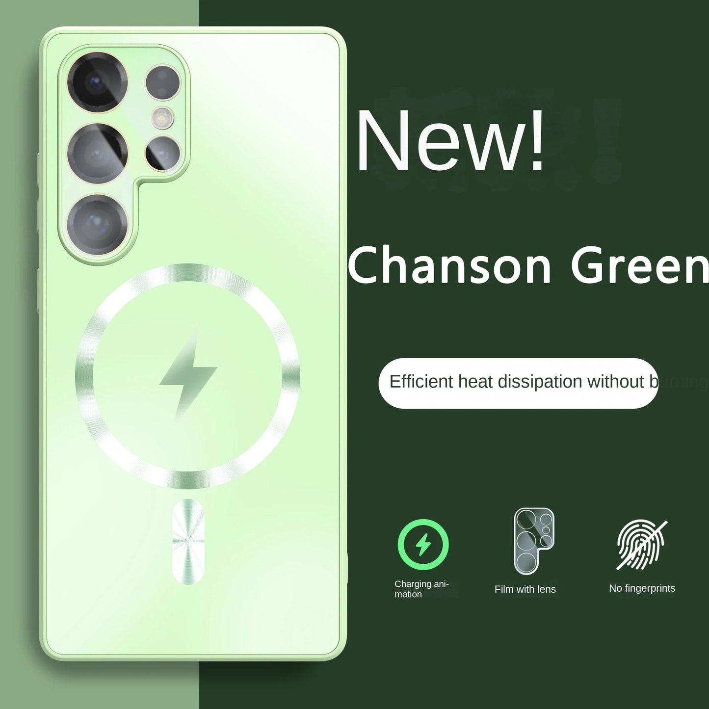 Ultra-thin AG Matte Magnetic For Magsafe Case For Samsung Galaxy S25 S24 S23 Ultra Plus Glass Lens Protector Shockproof Cover