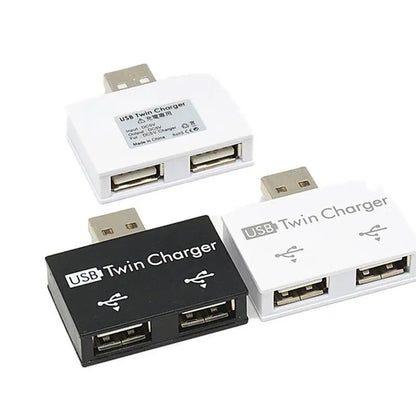 USB 1/2 Charging Data Interface Splitter Dual Port USB Current Extender OTG Head Hub Adapter