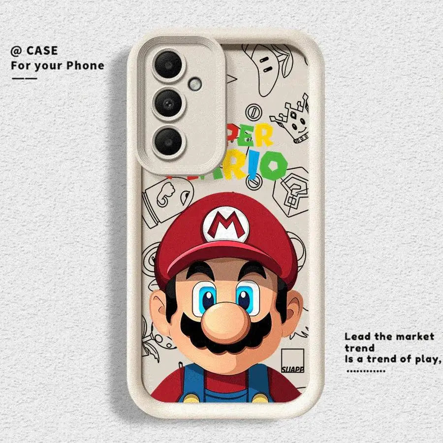Super M-Marios Bros Phone Case for Galaxy A12 A13 A14 4G 5G A13 A22 A16 5G A23 4G 5G A24 4G A32 4G 5G A33 5G A34 5G Matte
