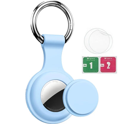 Waterproof AirTag Keychain Holder tag Lock Case Wire Cable,  Anti-Lost Protective Case with Keyring for Luggage, Key, Backpack