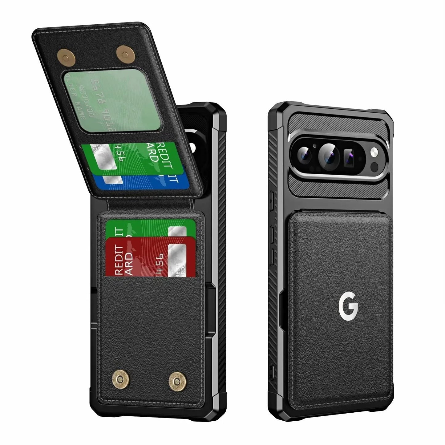 High End Leather Flip Fold Wallet Phone Case For Google Pixel 10 9 Pro XL 10A 9A 8A 7A 8 7 with Card Holder Slot Anti-Drop Cover