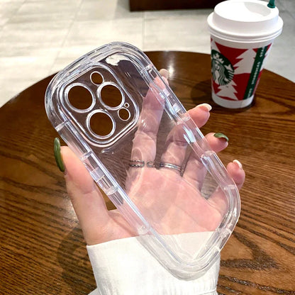 Transparent Soap Soft Case for iPhone 16 15 14 13 12 11 Pro Xs Max Mini 16 Plus Clear Camera Protection Airbag Shockproof Cover