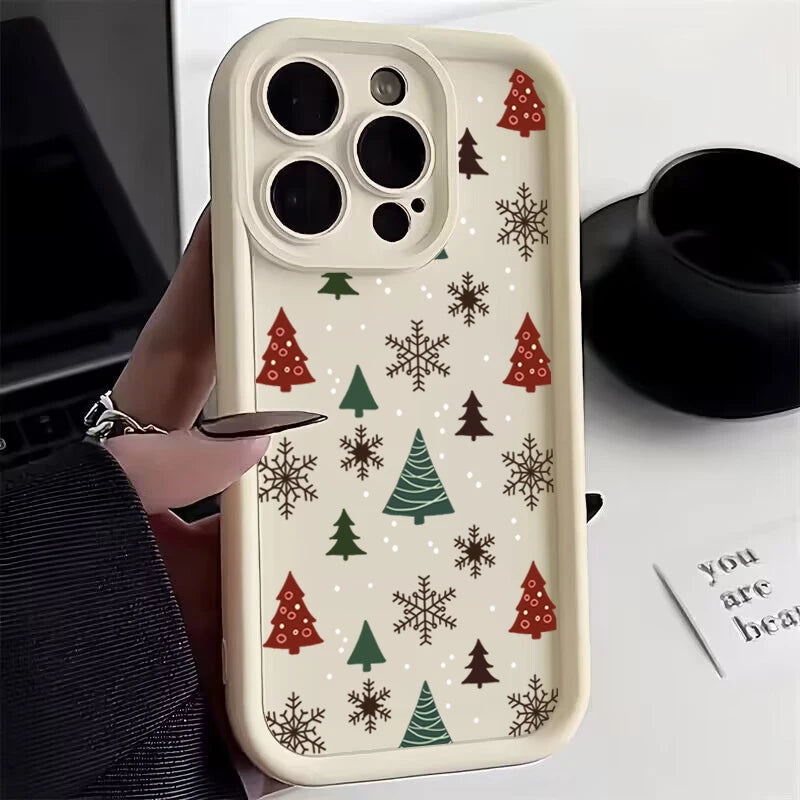 Phone Case For iPhone 17 16 15 14 Pro Max 11 12 13 Pro Max 7 8 Plus XR X XS Max Merry Christmas New Year Gifts Shockproof Cover