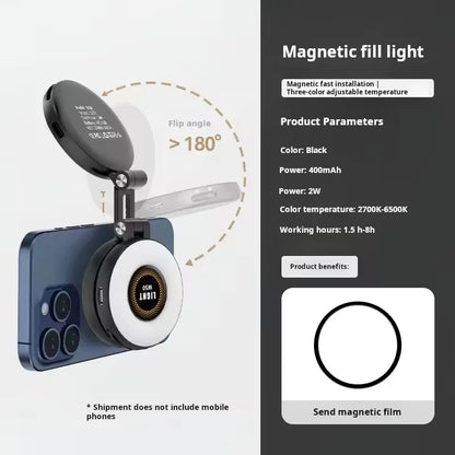 Magnetic Selfie Light LED Fill Light Compatible For Magsafe,ravel, Desktop, Selfies, Video, Makeup/Photography/TikTok/Zoom Calls