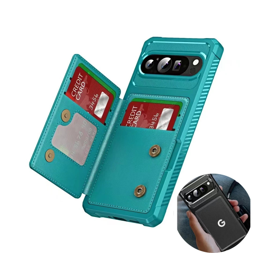 High End Leather Flip Fold Wallet Phone Case For Google Pixel 10 9 Pro XL 10A 9A 8A 7A 8 7 with Card Holder Slot Anti-Drop Cover