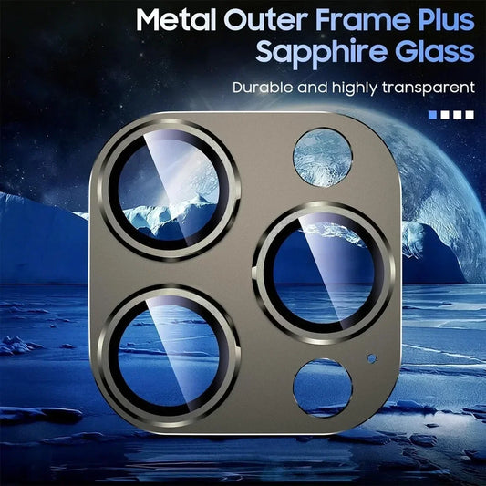 Metal Camera Lens Protector For IPhone 15 16Pro Max Aluminum Alloy Tempered Glass Cover Screen Protector For IPhone 15 16Pro