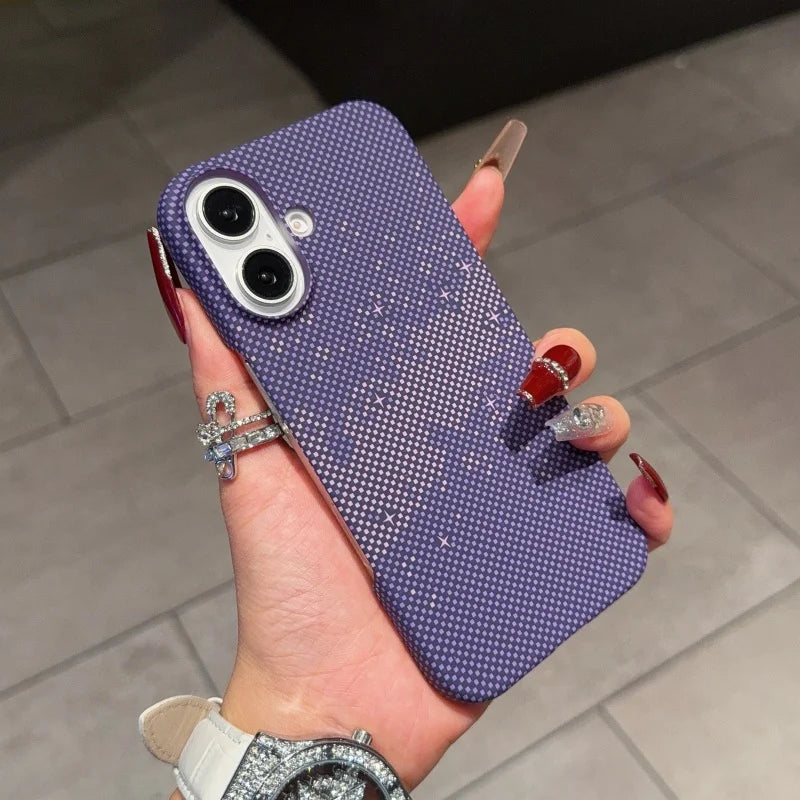 Luxury Ultra Thin Hard PC Carbon Fiber Pattern Matte Case For iPhone 15 14 Pro Max 16 Pro Plus 13 12 MagSafe Shockproof Cover