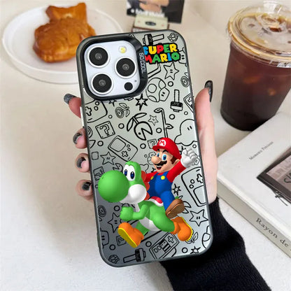 Cartoon S-Super M-Mario Bros Phone Case For iPhone 16 15 14 13 12 11 Pro Max XS Max XR 7 8 Plus Shockproof Silicone Matte Cover