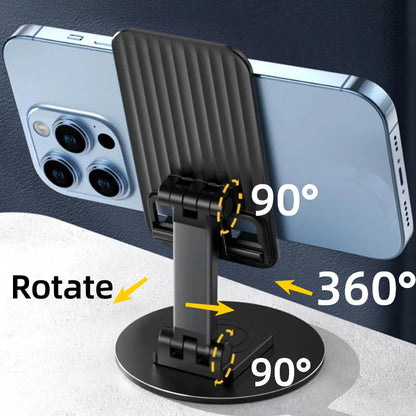 Foldable Mobile Phone Holders Adjustable Desk Mount Stand For Phones 360° Rotatable Tabletop Holder
