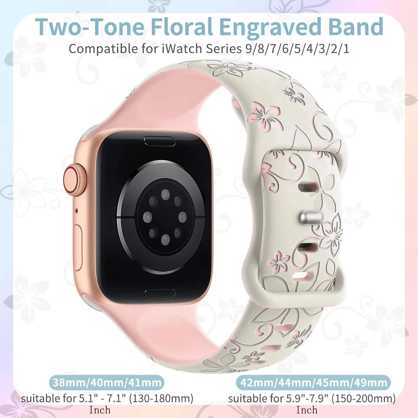 Engraved Strap For Apple Watch Bands 40mm 44mm 41mm 49mm 45mm 38mm 42mm Silicone Bracelet For iwatch Series 9 7 SE 6 5 4 8 Ultra