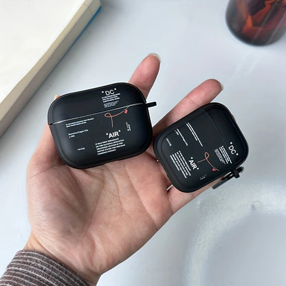 Hot Off Stylish Black Airpods Case Clear Case For Airpods 4 2 3 Pro 2 Generation Airpod Pro Cover Gift For Boyfriend Earphone