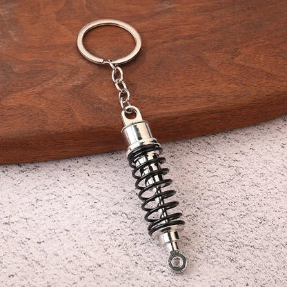 Creative Gear Head Keychain Speed Gearbox Keyring for Car Key Turbo Hub Brake Disc Pendant Shock Absorber Keys Holder Chain Ring