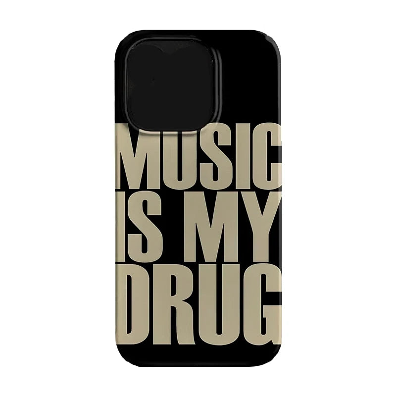 Love Music English Trendy Y2K Art Personalized Creative Phone Case For iPhone 16 15 14 13 12 11 Pro XS Max 7 8 Plus MINI Cover
