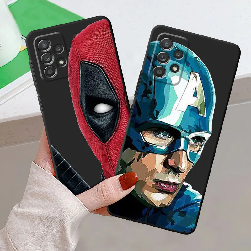 Shockproof Matte Silicone Cover Marvel Avengers Case for Samsung Galaxy S23 5G Note 20 Ultra 10 Plus 8 9 S20 S22 S21