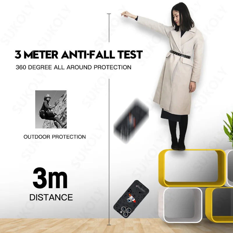 Cartoon Astronaut Pattern Case For iPhone 16 15 14 Pro Max 11 12 Shockproof Silicone Soft Phone Cover For iPhone 13 14 15 16 Pro