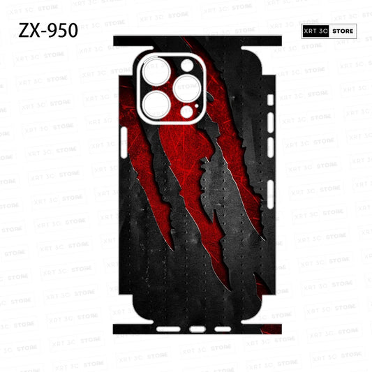 Colorful Decal Skin for iPhone 16 15 14 13 12 11 Pro Soft Back Screen Protector 3M Wrap with Side Skin Sticker