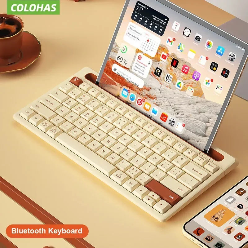 Bluetooth Keyboard 87 Keys Silent Mini Mute Keyboard for Notebook iPad Laptop Bluetooth Keyboard for Huawei Tablet Computer
