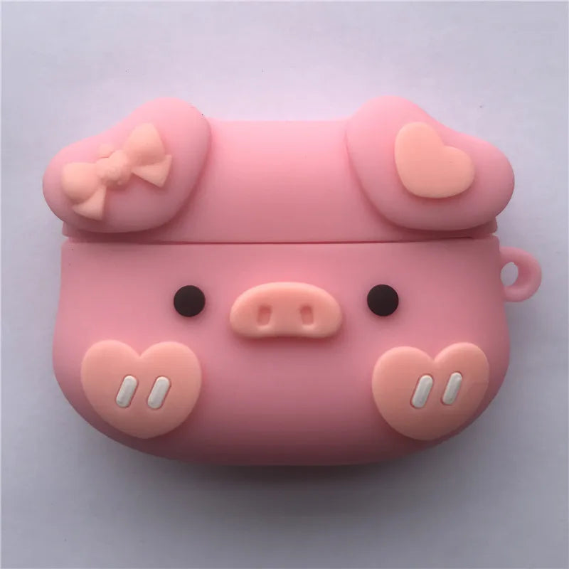 3D Cartoon Case for AirPods 4 2024 New Silicone Earphone Charging Case for AirPods Pro 2 Cover for AirPods 3 With Hook