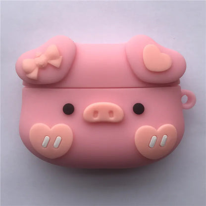 3D Cartoon Case for AirPods 4 2024 New Silicone Earphone Charging Case for AirPods Pro 2 Cover for AirPods 3 With Hook