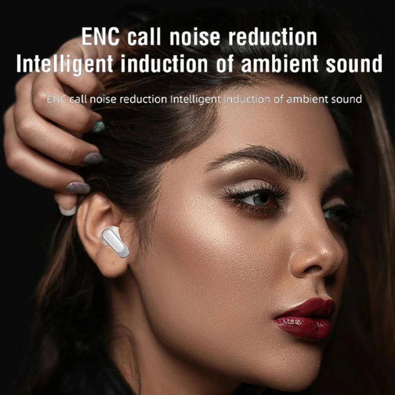 BOSECXT Ultra V11 Smart Touch Multi functional Large Screen TWS Wireless ANC Noise Cancelling Earbuds Enc Heavy Bass Earbuds