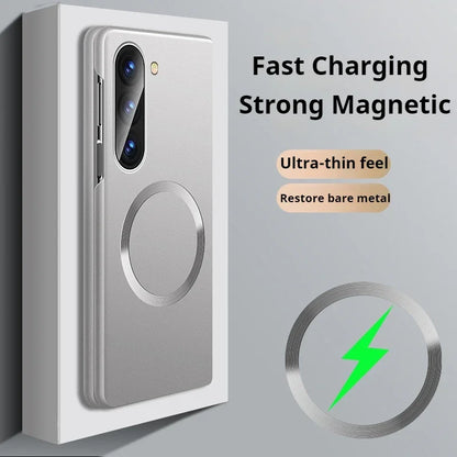 Ultra Thin Matte Metallic Magsafe Magnetic Case For Samsung Galaxy Z Fold 7 6 5 4 3 Wireless Charge Shockproof Protection  Cover