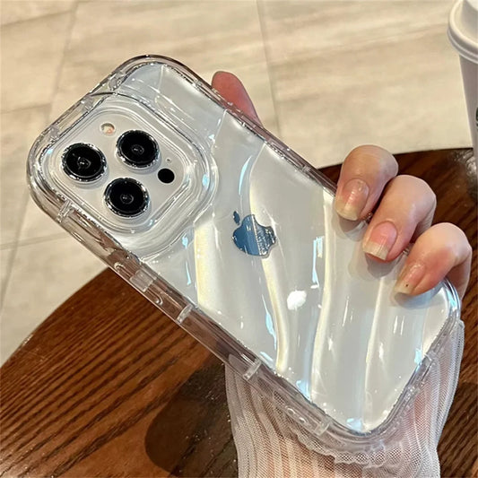 Thickened Transparent Bumber Phone Case For iPhone 16 15 14 13 12 11 Pro Max X XR 7 8 Plus SE 2 Shockproof Plain Soft TPU Cover