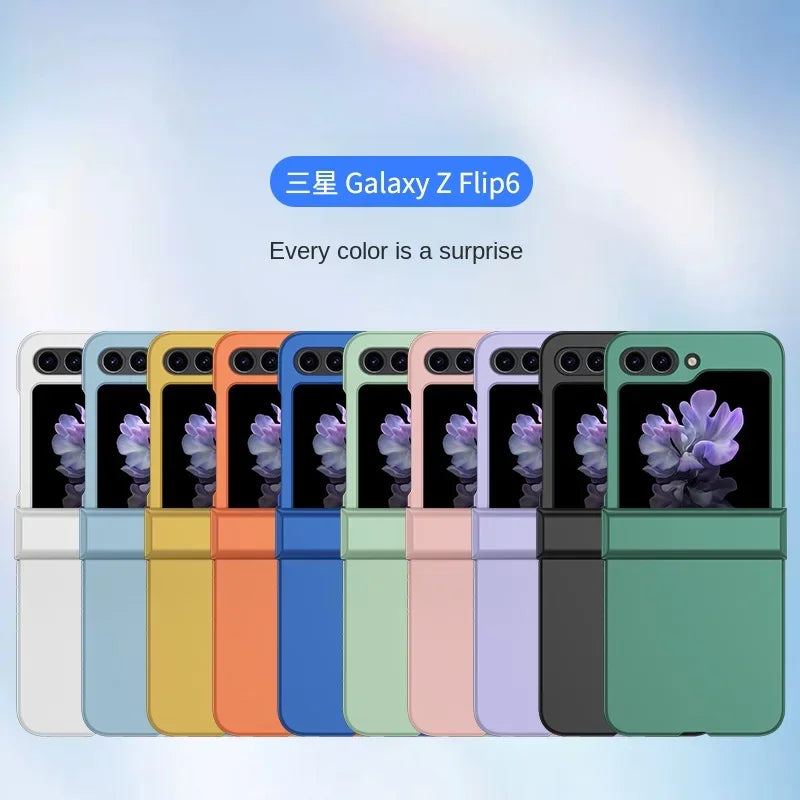 Skin Feel Hard Shell Phone Case for Samsung Galaxy Z Flip 7 6 5 4 3  Flip6 Flip5 Flip4 Flip7 Hinge Protection Shockproof Cover