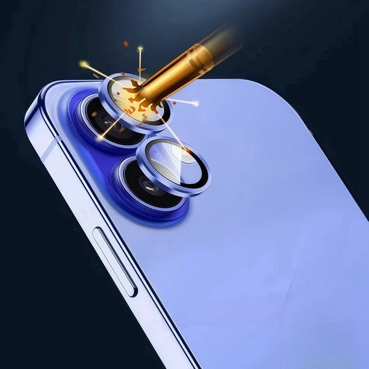 Aluminum Metal Ring Camera Protector For iPhone 17 17Air Rear Lens Tempered Glass Cover For iPhone 16 16Plus Lens Protective Cap
