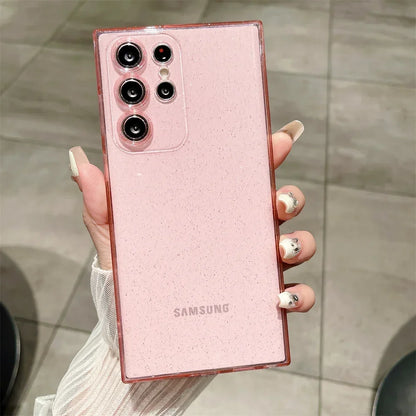 Glitter Transparent Ultra Slim Case for Samsung Galaxy S24 S25 Ultra S23 S22 Plus S21 S20 FE A55 A54 A53 A52 A35 A34 TPU Cover