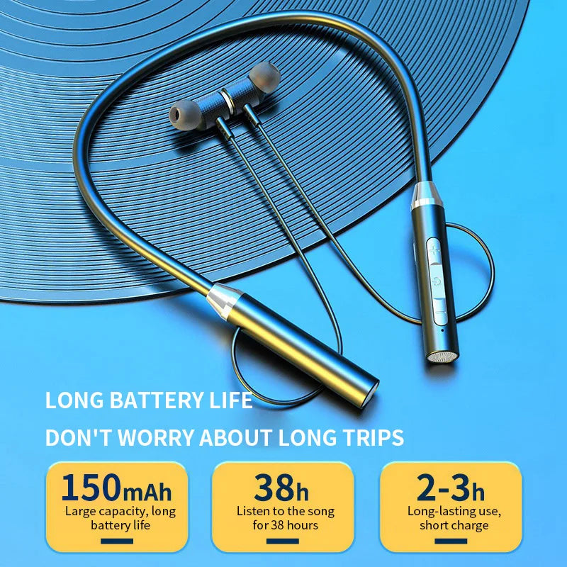 Wireless Bluetooth 5.0 Headphone Neckband Magnetic Earphones Sport Running Earbuds Waterproof Headset With Mic For iPhone Xiaomi