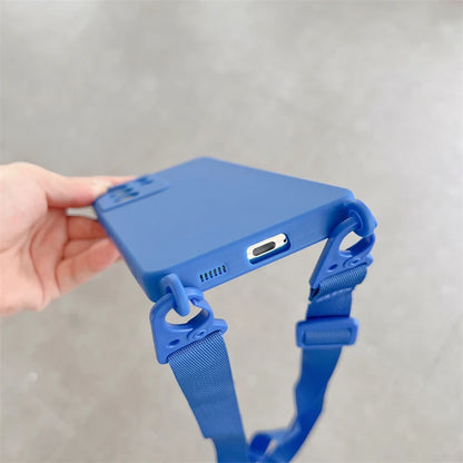 Crossbody Lanyard Necklace Case For Samsung Galaxy A32 A22 A12 A52 S21 S20 FE S22 S23 Ultra Plus Soft Silicone Cord Strap Cover