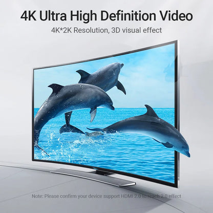 Vention 4K@60Hz 90/270 Degree HDR HDMI 2.0 Cable for TV PS4/3 DVD Nintendo Switch LG Splitter Video 90 Degree HDMI Adapter Cord