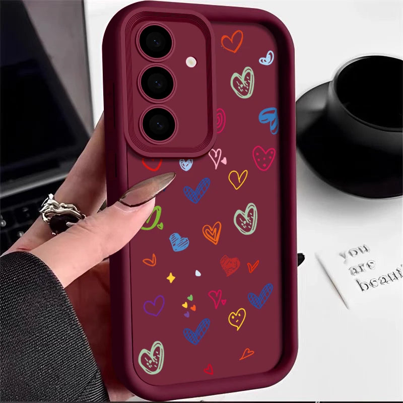 Christmas New Year TPU Case For Samsung Galaxy S25 Edge S23 S24 Ultra S24 FE A17 A55 A54 A15 A16 A36 A35 A25 A56 5G Phone Cover