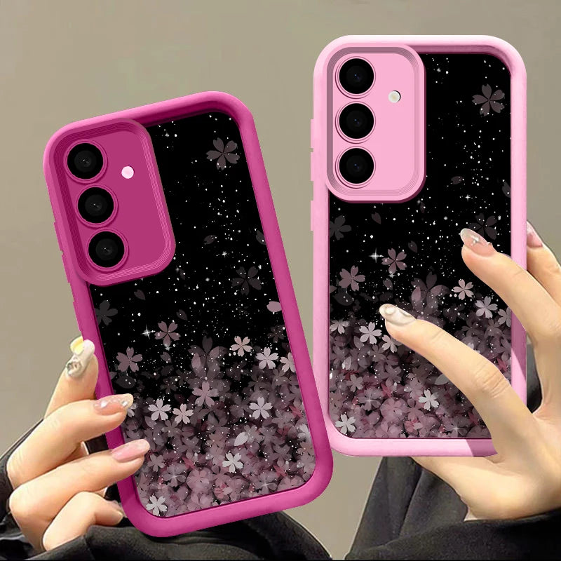 Sakura Case For Samsung Galaxy S24 S23 Ultra S22 S21 S20 FE S25 Edge A14 A15 A56 A34 A35 A52 A53 A54 A55 5G Shockproof Cover