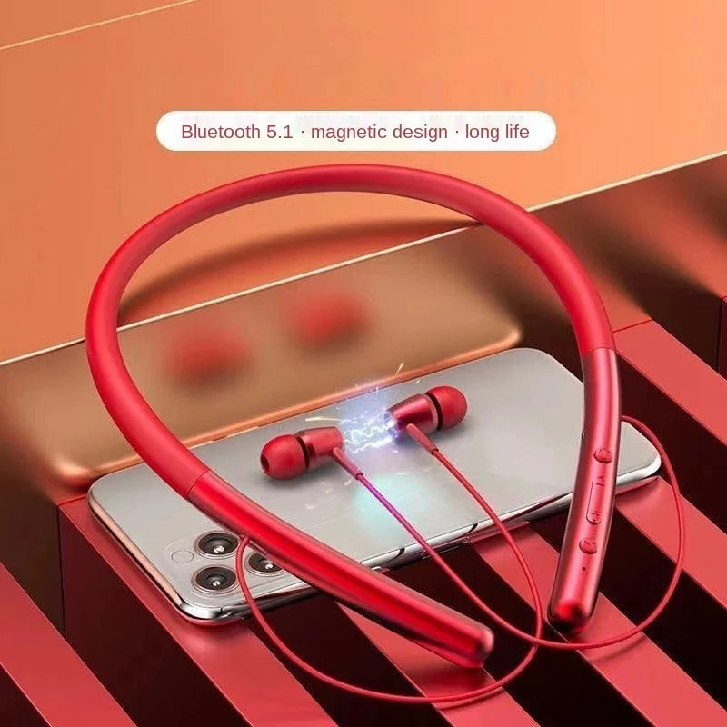 Wireless Earphone Bluetooth 5.0 Magnetic Neckband Headphone IPX5 Waterproof Sport Headset with Noise Cancelling Mic For Samsung