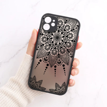 Mandala Dreamcatcher Case For iPhone 11 13 14 12 15 Pro Max Mini XR XS Max 6s 8 7 Plus SE 2022 2020 Clear Shockproof Phone Cover