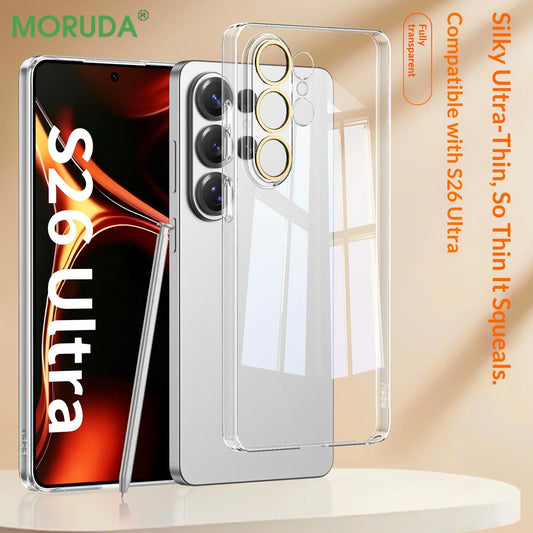 Business Ultra Thin Phone Case for Samsung Galaxy S26 Ultra Transparent Hard Cover S26ultra Matte Solid Color Shockproof Fundas