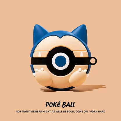 For Airpods 1 2 3 4 Pro Pro 2 Case Cute Cartoon Pokeball Silicone Earphone Case Accessories Cover