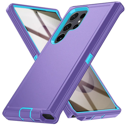 Military Armor Shockproof Phone Cases For Samsung S25 Ultra S24 Plus S23 FE S22 S21 S20 S24 Ultra Hard PC+TPU Bracket Back Cover