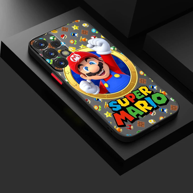 Fun Magic Super M-Marios Frosted Translucent For Samsung A53 A52 A33 A32 A51 A71 A21S A13 A73 A50 A22 A12 5G TPU Phone Case