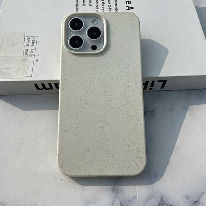 Fashion Wheat Straw Silicone Soft Case For iPhone 17 Air 16E 16 15 14 13 12 11 Pro Max Plus Eco-friendly Shockproof Matte Cover