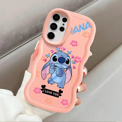 Disney Stitch Cute Case for Samsung Galaxy S24 S22 Ultra S23 S21 S20 FE A23 4G A32 A33 A53 A25 A24 A54 A73 A55 5G Soft Cover